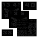 FOX Decal Kit, Fork and Shock, Stealth Black - 803-01-732