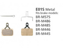 SHIMANO BR-M575 E01S Metallic Disc Brake Pads 1pr