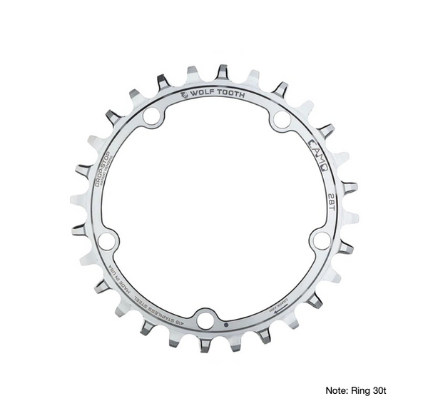 Wolf Tooth Camo Chainring Round Stainless Steel Ring - 30t